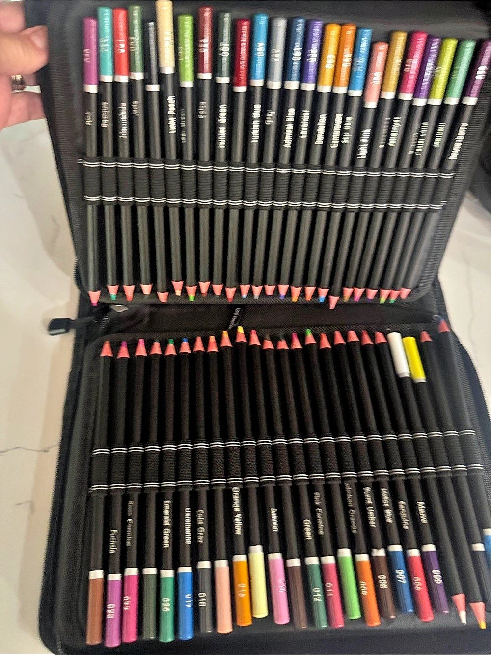 KALOR Premium 144 Drawing Pencil Set. 120 colored pencils,
24 Sketch Kit with C